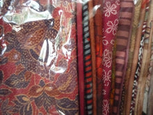 Load image into Gallery viewer, Dark Red Brown Silk Kimono Remnants Set of 23 Pieces