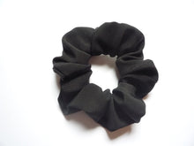 Load image into Gallery viewer, Solid Black Silk Kimono Scrunchies