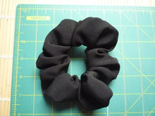 Load image into Gallery viewer, Solid Black Silk Kimono Scrunchies
