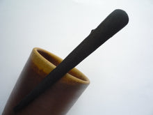 Load image into Gallery viewer, Solid Minimalist Simple Black Kimono Fabric Metal Long Hair Clip