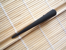 Load image into Gallery viewer, Solid Minimalist Simple Black Kimono Fabric Metal Long Hair Clip