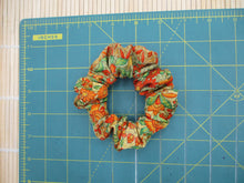 Load image into Gallery viewer, Orange Silk Kimono Scrunchies, Ship from USA Japanese Gift Idea
