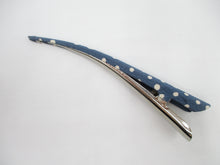 Load image into Gallery viewer, Bluish Gray Minimalist Hair Accessory 130mm Beak Style Upcycled Fabric Clip
