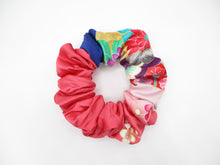 Load image into Gallery viewer, Silk Kimono Scrunchies, Japanese Gift Ship from USA, Pink Bold Statement
