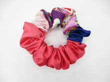 Load image into Gallery viewer, Silk Kimono Scrunchies, Japanese Gift Ship from USA, Pink Bold Statement
