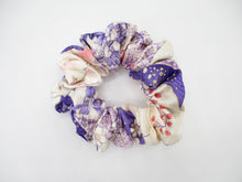 Load image into Gallery viewer, Eco Friendly Recycled Silk Kimono Scrunchies, Simple Kimono Hair Tie
