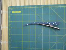Load image into Gallery viewer, Bluish Gray Minimalist Hair Accessory 130mm Beak Style Upcycled Fabric Clip

