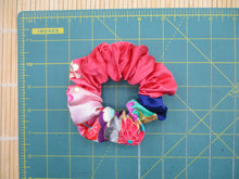 Load image into Gallery viewer, Silk Kimono Scrunchies, Japanese Gift Ship from USA, Pink Bold Statement
