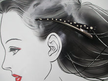 Load image into Gallery viewer, Japanese Silk Kimono Big Hair Clip, Long Fabric Covered Kimono Clip
