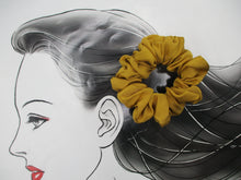 Load image into Gallery viewer, Upcycled Light Brown OOAK Unique Kimono Scrunchies, Ship from USA
