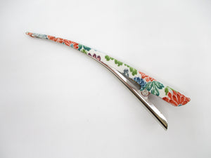 Colorful Floral Hair Claw, Kimono Alligator Clip, 130mm Ship from USA