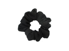 Load image into Gallery viewer, Solid Black Silk Kimono Scrunchies
