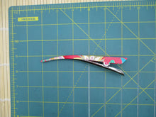 Load image into Gallery viewer, Pink Statement Japanese Silk Kimono Fabric Covered Alligator Kimono Hair Clip
