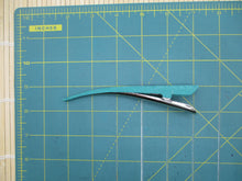 Load image into Gallery viewer, Japanese Kimono Long Alligator Clip, Ship from USA Turquoise Teal Blue
