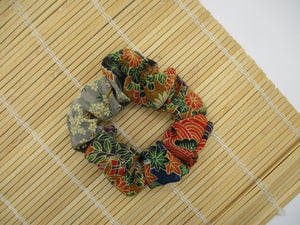 Wabi Sabi Vintage Silk Kimono Scrunchies, Ship from USA Upcycled Gift Idea