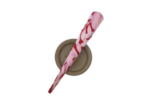 Purple Pink Floral Japanese Silk Kimono Hair Clip, Ship from USA