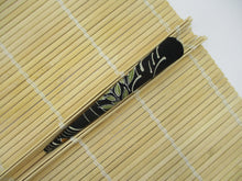 Load image into Gallery viewer, Kimono Black Floral Silk Fabric Long Clip Ship from USA 130mm
