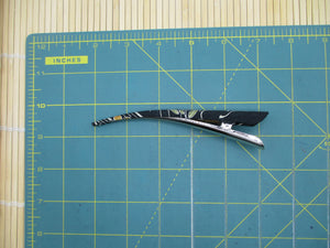 Kimono Black Floral Silk Fabric Long Clip Ship from USA 130mm