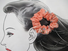 Load image into Gallery viewer, Pink Kawaii Floral Silk Kimono Scrunchies, Ship from USA
