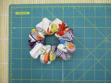 Load image into Gallery viewer, Vintage Silk Kimono Scrunchies, Japanese Hair Tie Colorful Floral
