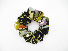 Load image into Gallery viewer, Colorful Floral Eco Friendly Silk Kimono Scrunchies Elegant Upcycled
