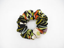 Load image into Gallery viewer, Colorful Floral Eco Friendly Silk Kimono Scrunchies Elegant Upcycled
