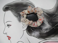 Load image into Gallery viewer, Vintage Silk Kimono Scrunchy Ship from USA Light Purple Shibori Scrunchies
