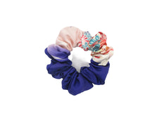 Load image into Gallery viewer, Purple Pink Kawaii Silk Kimono Scrunchies, Japanese Vintage Fabric Hair Accessory
