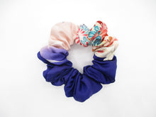 Load image into Gallery viewer, Purple Pink Kawaii Silk Kimono Scrunchies, Japanese Vintage Fabric Hair Accessory
