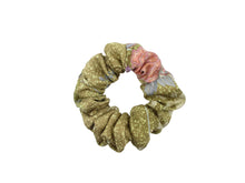 Load image into Gallery viewer, Ocher Pink Silk Kimono Scrunchies, Ship from USA Handmade Upcycled
