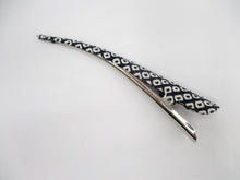 Load image into Gallery viewer, Almost Black Deep Dark Blue Shibori Kimono Fabric Alligator Hair Clip
