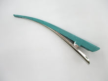 Load image into Gallery viewer, Japanese Kimono Long Alligator Clip, Ship from USA Turquoise Teal Blue
