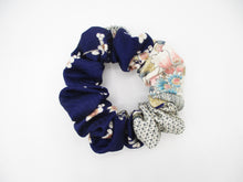 Load image into Gallery viewer, Silk Scrunchies, Japanese Kimono Ponytail Holder, Ship from USA Embroidery
