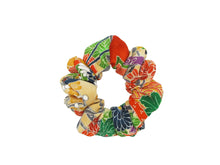 Load image into Gallery viewer, Vintage Kimono Chirimen Silk Scrunchy, Ship from USA Eco Friendly

