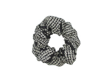 Load image into Gallery viewer, Black Shibori Kimono Silk Fabric Scrunchies Ship from USA

