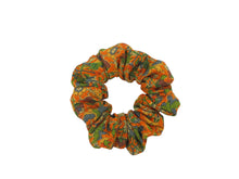 Load image into Gallery viewer, Brown Silk Kimono Scrunchies, Ship from USA Upcycled Vintage Fabric
