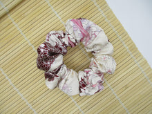 Load image into Gallery viewer, Pink Purple Kimono Scrunchies, Silk Fabric Hair Tie Ship from USA Floral
