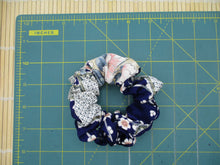 Load image into Gallery viewer, Silk Scrunchies, Japanese Kimono Ponytail Holder, Ship from USA Embroidery
