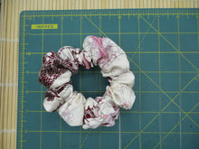 Load image into Gallery viewer, Pink Purple Kimono Scrunchies, Silk Fabric Hair Tie Ship from USA Floral
