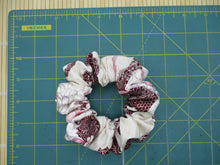 Load image into Gallery viewer, Pink Purple Kimono Scrunchies, Silk Fabric Hair Tie Ship from USA Floral
