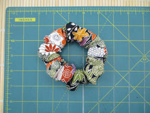 Load image into Gallery viewer, Colorful Floral Eco Friendly Silk Kimono Scrunchies Elegant Upcycled
