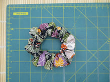 Load image into Gallery viewer, Colorful Floral Eco Friendly Silk Kimono Scrunchies Elegant Upcycled
