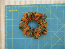 Load image into Gallery viewer, Brown Silk Kimono Scrunchies, Ship from USA Upcycled Vintage Fabric
