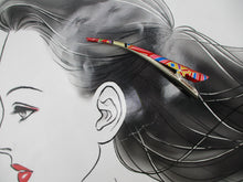 Load image into Gallery viewer, Colorful Statement Silk Fabric Simple Hair Slide, Kimono Accessory
