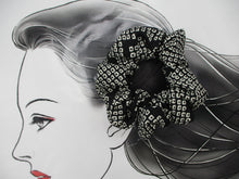 Load image into Gallery viewer, Black Shibori Kimono Silk Fabric Scrunchies Ship from USA

