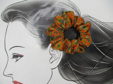 Load image into Gallery viewer, Brown Silk Kimono Scrunchies, Ship from USA Upcycled Vintage Fabric
