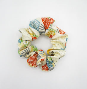 Silk Kimono Scrunchies, Handmade Japanese Gift Upcycled Silk Scrunchy