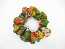 Load image into Gallery viewer, Vitamin Colors Silk Kimono Scrunchie, Upcycled Vintage Fabric Hair Tie
