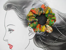 Load image into Gallery viewer, Vitamin Colors Silk Kimono Scrunchie, Upcycled Vintage Fabric Hair Tie
