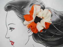 Load image into Gallery viewer, Orange Ombre Silk Kimono Scrunchies, Ship from USA
